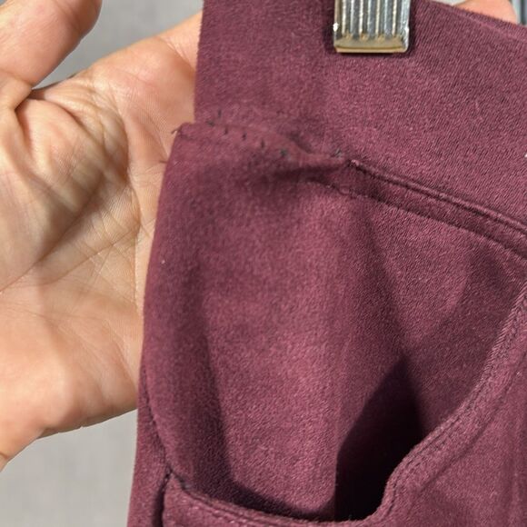 Pink Lady Suede/Velvet Feel Flare Pants - Picture 3 of 6